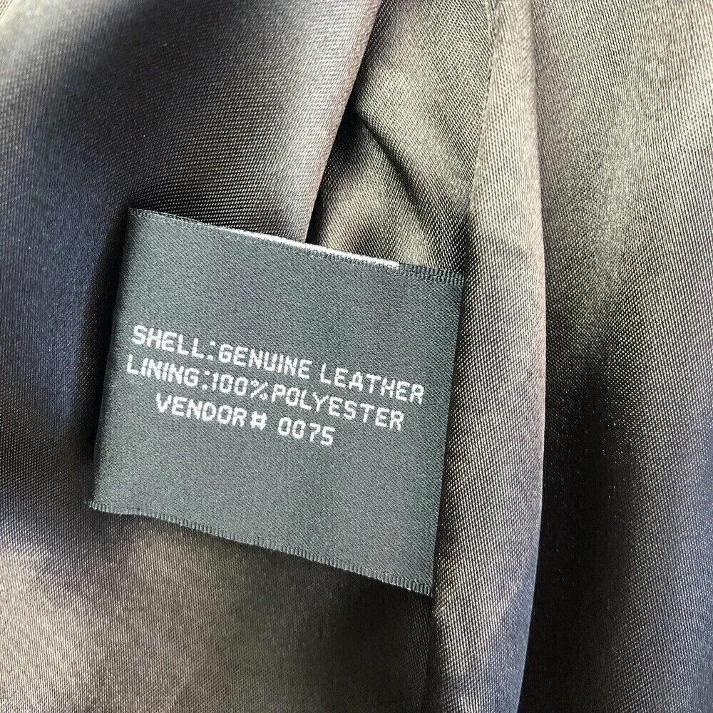 Vintage LNR Brown Leather Jacket Small Embroidered Grunge Classic 80s 90s Soft